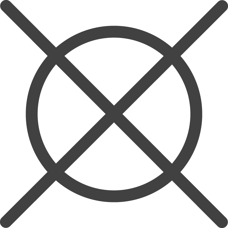 Kuru temizleme yapılmaz ikonu